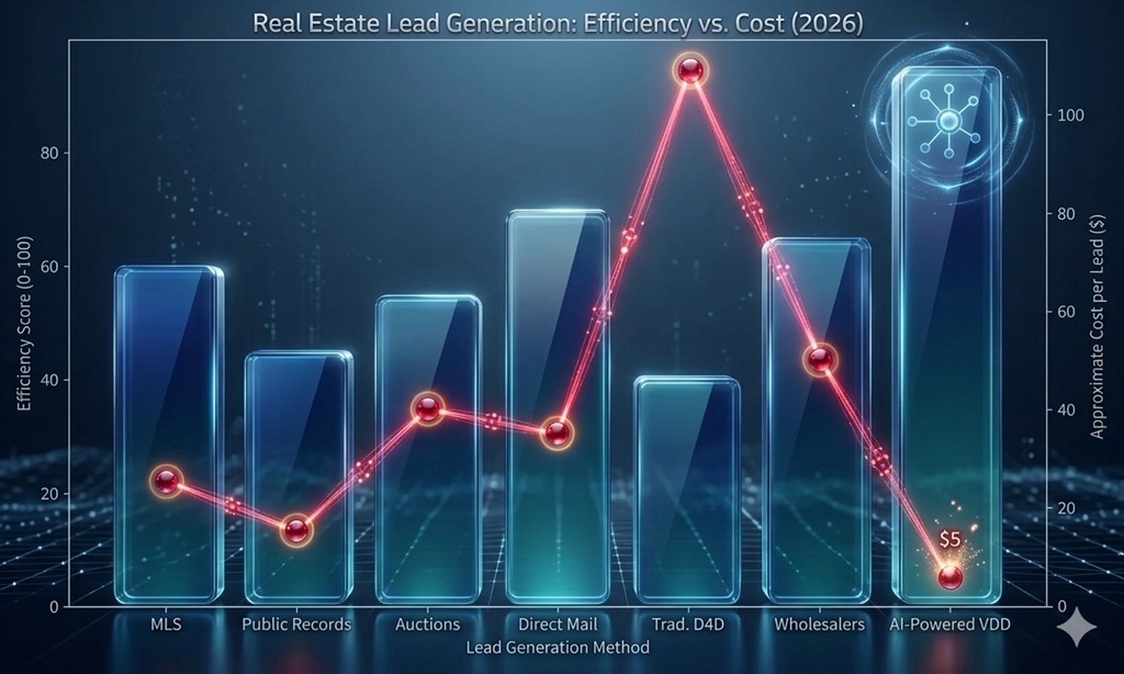 Real Estate Lead Generation: Efficiency vs. Cost (2026)